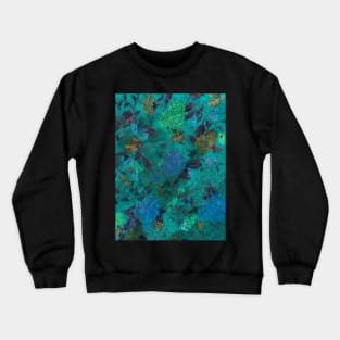 Turquoise Silk Crewneck Sweatshirt